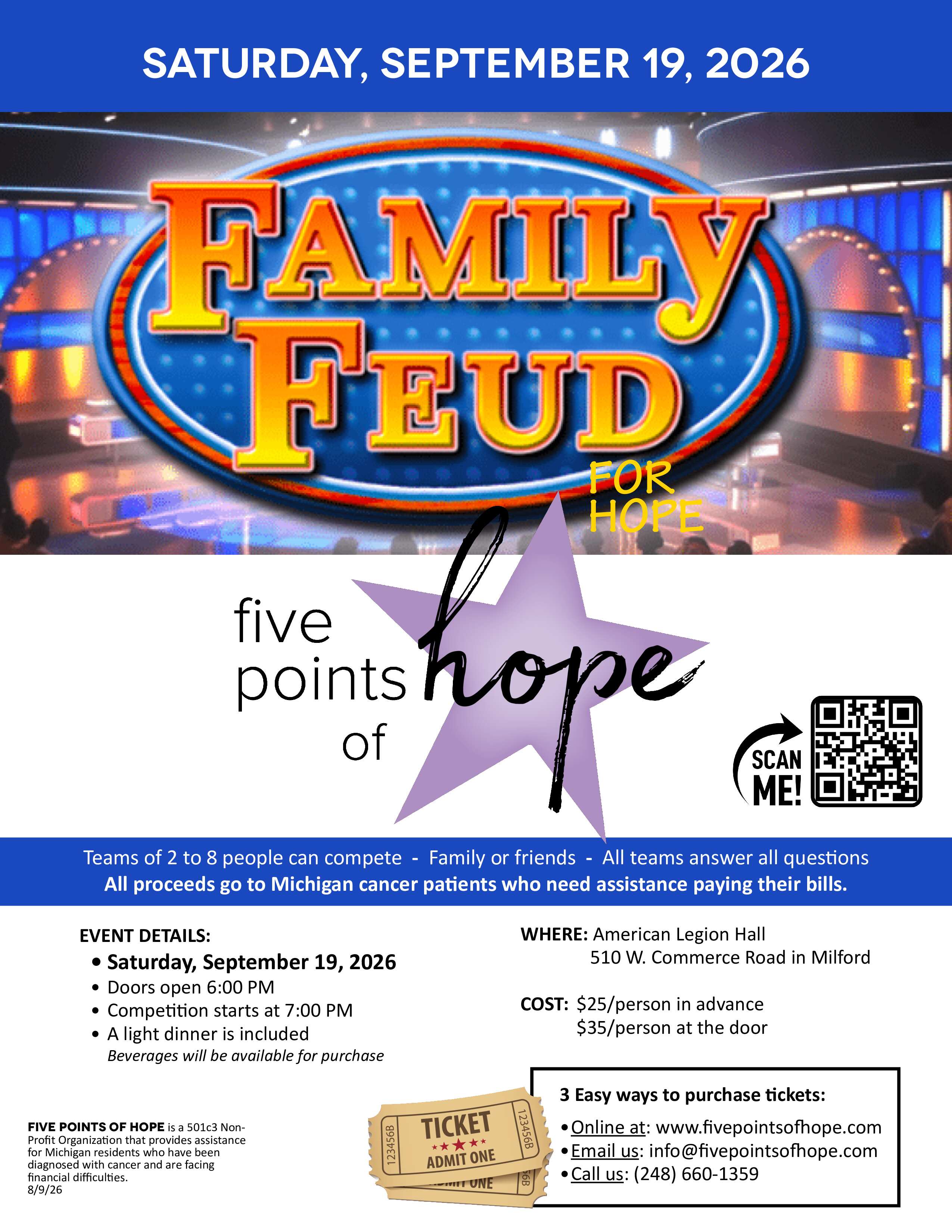 Family Feud FPOH 2026 Handbill