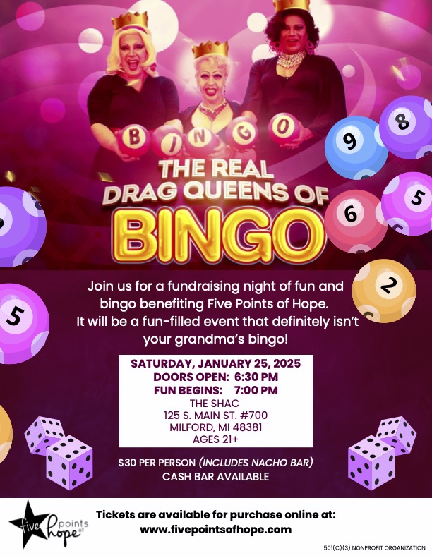 The Real Drag Queens of Bingo 2025 Event is Scheduled for Friday: January 25, 2025